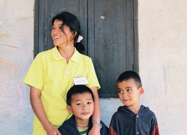 Yao, femme thaïlandaise, et ses enfants Photo Ghislain B.