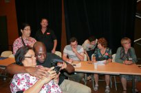 Photo : Claire Malen et son groupe