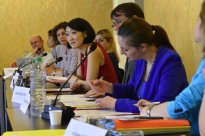 Fleur Pellerin au ministère de la Culture et de la communication, rencontre du 14 avril 2015. Photo : ministère de la Culture